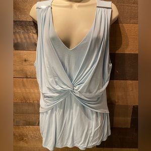 White House Black Market 16 Sleeveless Top Light Blue